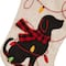 Glitzhome® 21" LED Embroidered Cat & Dog Linen Christmas Stockings, 2ct.